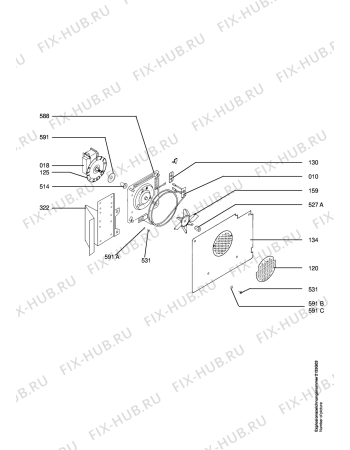 Взрыв-схема плиты (духовки) Aeg B8110-B - Схема узла Section5